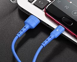 Кабель Hoco X30 Star USB-A - micro USB 10w 1.2м cable Blue - миниатюра 5 Кабель Hoco X30 Star USB-A - micro USB 10w 1.2м cable Blue - миниатюра 5