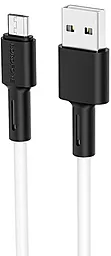 Кабель Borofone BX31 Silicone USB-A - micro USB 12w 2.4a 1м cable White - фото Кабель Borofone BX31 Silicone USB-A - micro USB 12w 2.4a 1м cable White