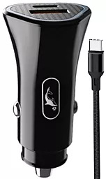 Автомобильное зарядное устройство SkyDolphin SZ16T 18w PD/QC3.0 USB-C/USB-A ports car charger + USB-C cable black (AZP-000089) - фото Автомобильное зарядное устройство SkyDolphin SZ16T 18w PD/QC3.0 USB-C/USB-A ports car charger + USB-C cable black (AZP-000089)