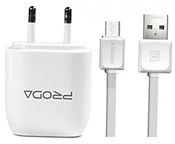 Сетевое зарядное устройство Remax RP-U21 2.1a 2xUSB-A ports wall charger + micro USB cable White (RP-U21) - фото Сетевое зарядное устройство Remax RP-U21 2.1a 2xUSB-A ports wall charger + micro USB cable White (RP-U21)