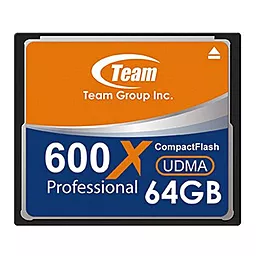 Карта памяти Team Compact Flash 64GB Professional 600X UDMA (TCF64G60001)