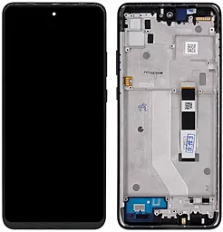 Дисплей Motorola Moto G 5G 2020, One 5G Ace (XT2113) з тачскріном і рамкою, Black