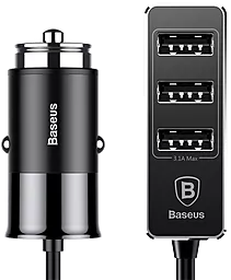 Автомобильное зарядное устройство Baseus Enjoy Together 27.5w 4xUSB-A ports car charger black (CCTON-01) - фото Автомобильное зарядное устройство Baseus Enjoy Together 27.5w 4xUSB-A ports car charger black (CCTON-01)