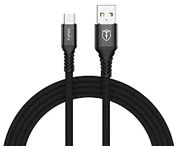 Кабель T-PHOX Jagger T-C814 USB-A - Type-C 12w 2.4a 1м cable Black - фото Кабель T-PHOX Jagger T-C814 USB-A - Type-C 12w 2.4a 1м cable Black