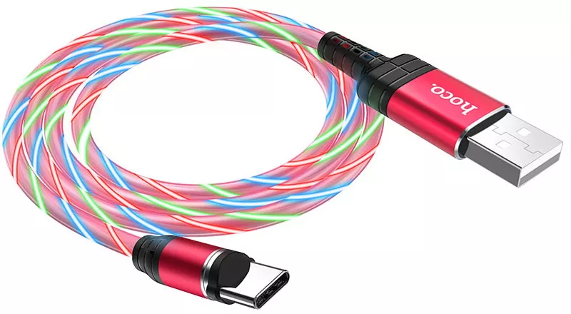 Кабель USB Hoco U90 Ingenious Streamer USB Type-C Red