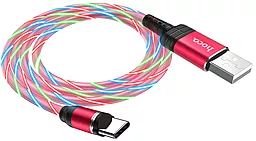 Кабель Hoco U90 Ingenious Streamer USB-A - Type-C 12w 2.4a 1м cable Red
