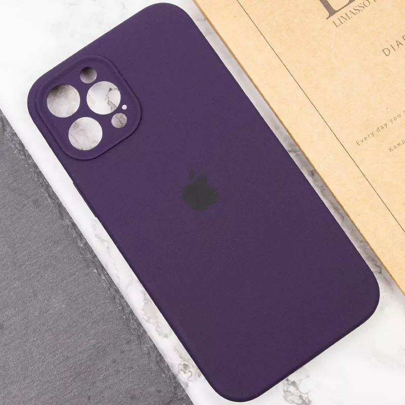 Чехол Silicone Case Full Camera для Apple iPhone 12 Pro Max Elderberry - фото 3