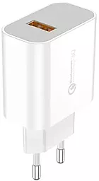 Мережевий зарядний пристрій Foneng EU46 15w QC3.0 USB-C cable fast charger white (EU46-CH-TC)