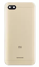 Задняя крышка корпуса Xiaomi Redmi 6A 2SIM со стеклом камеры Original Gold