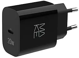Сетевое зарядное устройство с быстрой зарядкой MAKE 20w PD USB-C port charger Black (MCW-2011BK) - фото Сетевое зарядное устройство с быстрой зарядкой MAKE 20w PD USB-C port charger Black (MCW-2011BK)