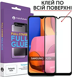 Защитное стекло MAKE Full Cover Full Glue Samsung A207 Galaxy A20s Black (MGFSA20S)