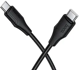 Кабель Hoco X124 USB Type-C - Type-C 60w 3a 1м PD cable Black - фото Кабель Hoco X124 USB Type-C - Type-C 60w 3a 1м PD cable Black