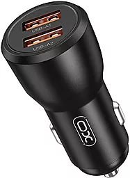 Автомобільний зарядний пристрій XO CC55 18w QC3.0 2xUSB-A ports car charger black - фото Автомобільний зарядний пристрій XO CC55 18w QC3.0 2xUSB-A ports car charger black