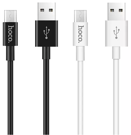 Кабель Hoco X23 Skilled USB-A - micro USB 12w 2.4a 1м cable White - фото 3