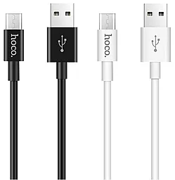 Кабель Hoco X23 Skilled USB-A - micro USB 12w 2.4a 1м cable White - миниатюра 3 Кабель Hoco X23 Skilled USB-A - micro USB 12w 2.4a 1м cable White - миниатюра 3