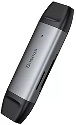Картрідер Baseus Lentil - Cabin card reader (CADKQ-B0G) Space Gray - фото Картрідер Baseus Lentil - Cabin card reader (CADKQ-B0G) Space Gray