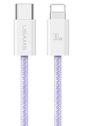 Кабель Usams U86 USB Type-C - Lightning 30w 3a 1.2м PD сable Purple (US-SJ657)
