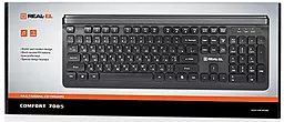 Клавіатура REAL-EL 7085 Comfort Black (EL123100032) - мініатюра 4