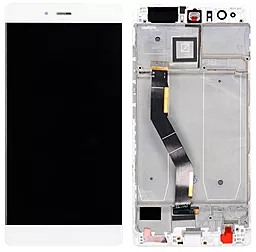 Дисплей Huawei P9 Plus (VIE-L09, VIE-L29, VIE-AL10) с тачскрином и рамкой, оригинал, White
