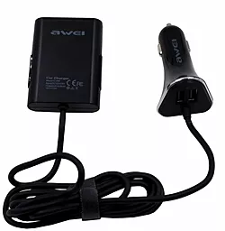 Автомобільний зарядний пристрій Awei 4 USB 9.6A Black (C-400)
