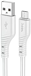 Кабель Hoco X97 Crystal Silicone USB-A - micro USB 12w 2.4a 1м cable Grey - фото Кабель Hoco X97 Crystal Silicone USB-A - micro USB 12w 2.4a 1м cable Grey