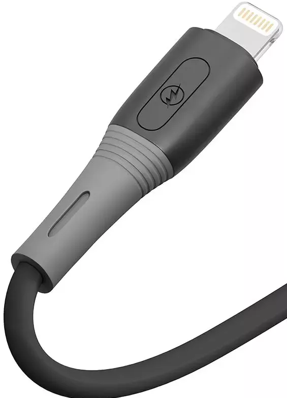 Кабель Ridea RC-M133 Spring USB-A - Lightning 12w 2.4a 1м cable Black - фото 4