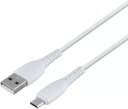 Кабель XO NB-P163 USB-A - micro USB 12w 2.4a 1м cable White - фото Кабель XO NB-P163 USB-A - micro USB 12w 2.4a 1м cable White