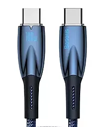 USB PD Кабель Baseus Glimmer 100w 5a USB Type-C - Type-C cable blue (CADH000703)