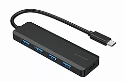 Мультипортовый USB Type-C хаб Gembird 5-in-1 black (UHB-CM-U3P4P-01)