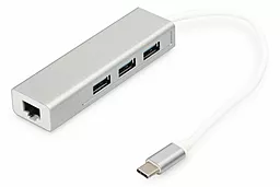 Мультипортовый USB Type-C хаб Digitus 6-in-1 gray (DA-70255)