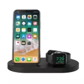 Бездротовий (індукційний) зарядний пристрій Belkin Qi Wireless Apple Watch 1A + iPhone 7.5W + USB A 5W/1A Black (F8J235VFBLK) - мініатюра 6