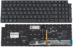 Клавиатура для ноутбука Dell Vostro 3510, 3520 с подсветкой клавиш без рамки Black
