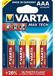 Батарейки Varta AAA (LR03) Max-Tech 4шт