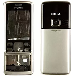 Корпус для Nokia 6300 з клавіатурою, з орнаментом Silver