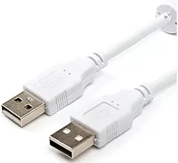 Кабель (шлейф) Atcom USB 2.0 AM/AM 1.8м белый (16614) - фото Кабель (шлейф) Atcom USB 2.0 AM/AM 1.8м белый (16614)