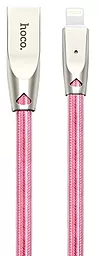 Кабель Hoco U9 Zinc Alloy Jelly Knitted USB-A - Lightning 12w 2.4a 2м cable Rose - фото Кабель Hoco U9 Zinc Alloy Jelly Knitted USB-A - Lightning 12w 2.4a 2м cable Rose