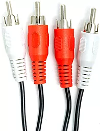 Аудіо кабель PowerPlant 2xRCA M/M Cable 1 м black (CA912032) - мініатюра 2