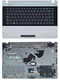 Клавіатура для ноутбуку Samsung RC410 RV411 RV412 RV415 RV420 з топ панеллю чорна/сіра