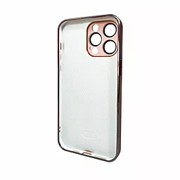 Чехол AG Glass Sapphire Frame MagSafe Logo for Apple iPhone 13 Pro Max Pink - миниатюра 2