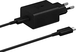 Мережева зарядка для Samsung Travel Adapter USB-C PD 45W + USB C-C Cable Black - фото Мережева зарядка для Samsung Travel Adapter USB-C PD 45W + USB C-C Cable Black
