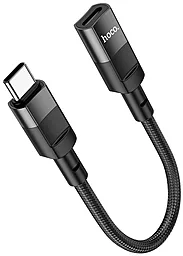 Адаптер-переходник Hoco U107 M/F Lightning -> USB Type-C Black - миниатюра 6