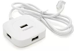 USB хаб Veggieg 4-in-1 white (V-U2408)