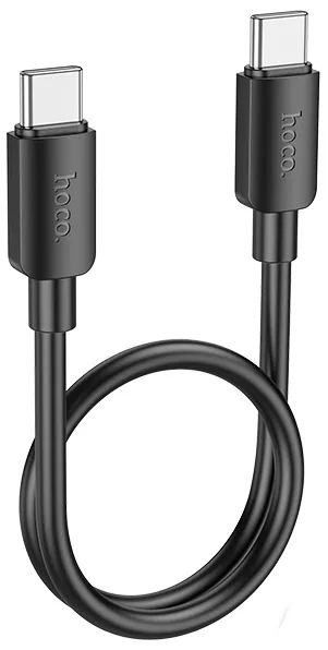 Кабель Hoco X96 Hyper USB Type-C - Type-C 60w 3a 0.25м PD cable Black - фото 1