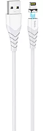 Кабель Hoco X63 Racer Magnetic USB-A - Lightning 12w 2.4a 1м cable White - фото Кабель Hoco X63 Racer Magnetic USB-A - Lightning 12w 2.4a 1м cable White