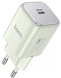 Сетевое зарядное устройство Hoco N43 30w GaN PD USB-C ports fast charger green - фото Сетевое зарядное устройство Hoco N43 30w GaN PD USB-C ports fast charger green