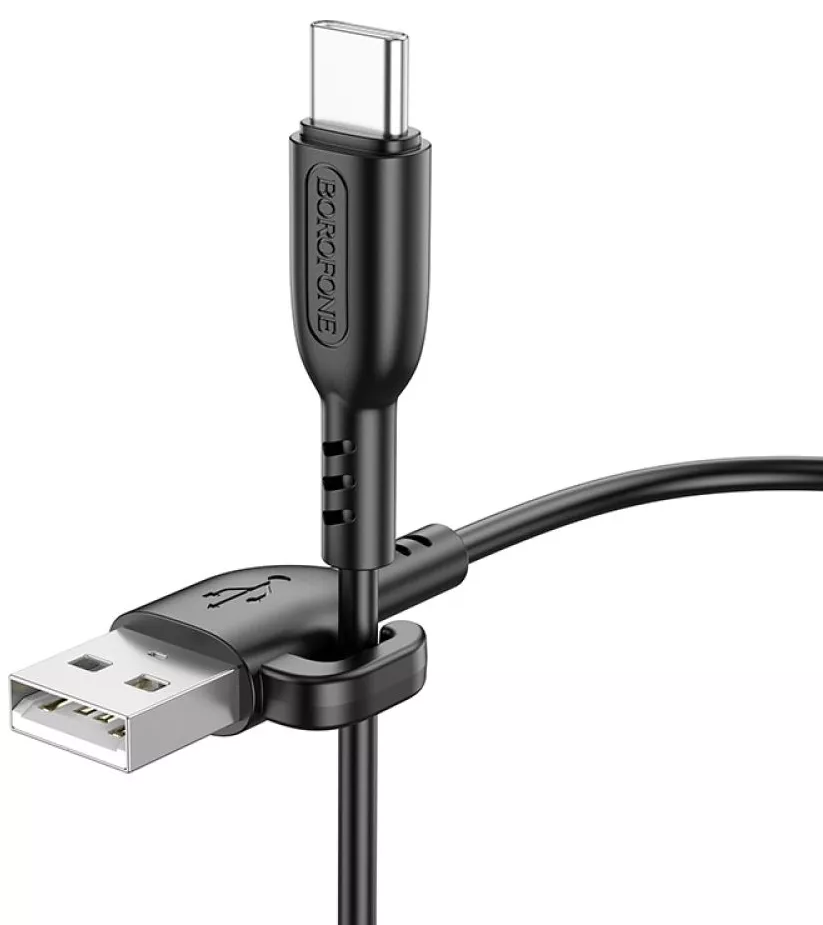 Кабель Borofone BX91 USB-A - Type-C 15w 3a 1м cable Black - фото 4