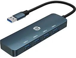 USB хаб HP 4-in-1 USB3.0 black (DHC-CT100) - фото USB хаб HP 4-in-1 USB3.0 black (DHC-CT100)