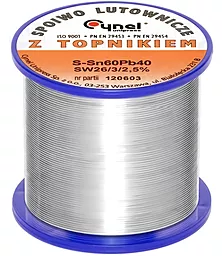 Припой проволочный Cynel LC60-1.00/0.25 1.0 мм Sn60Pb40 250 г на катушке - фото Припой проволочный Cynel LC60-1.00/0.25 1.0 мм Sn60Pb40 250 г на катушке