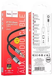Аудио кабель Hoco UPA26 AUX mini Jack 3.5 мм - Lightning М/М Cable 1 м black - миниатюра 4