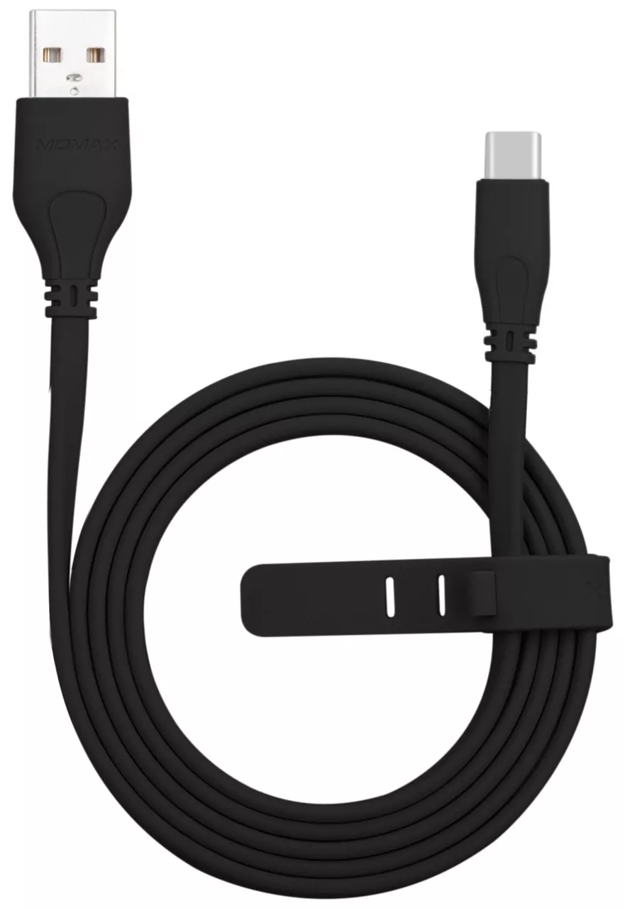Кабель Momax Go Link USB-A - Type-C 12w 2.4a 1м cable Black (DTA7D) - фото 1